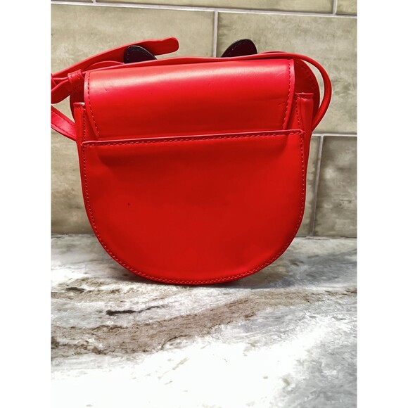 Disney Minnie Mouse Red W/Black Bow Adjustable Strap Purse Handbag Crossbody - Picture 5 of 12